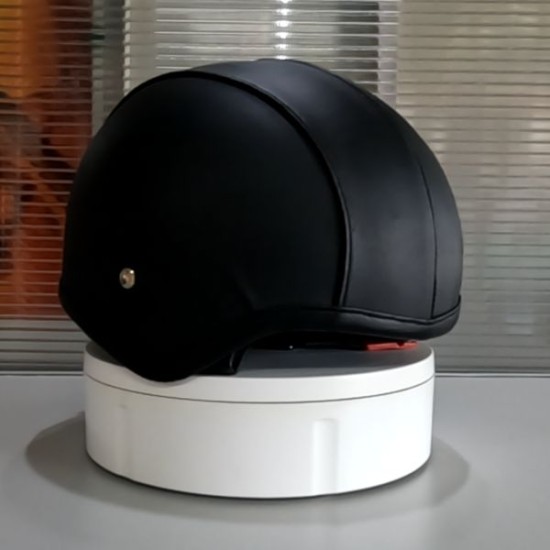 Casca moto imbracata in piele, utilizata, marimea S