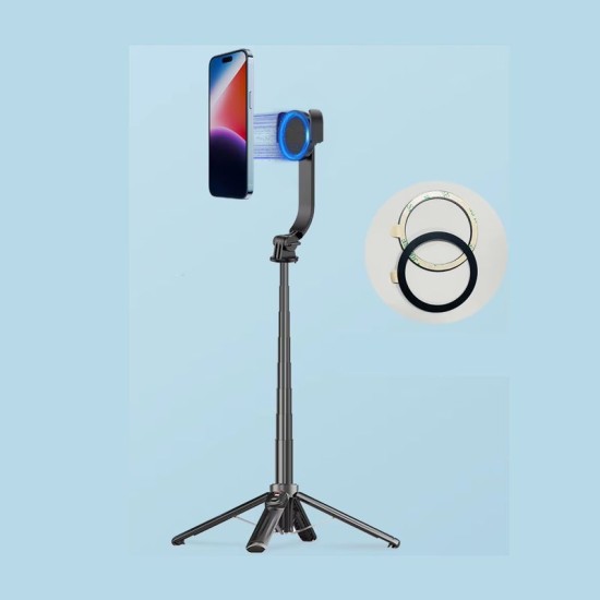 Selfie stick magnetic cu telecomanda pentru telefon, rotatie 360 Selfie stick magnetic cu telecomanda pentru telefon, rotatie 360