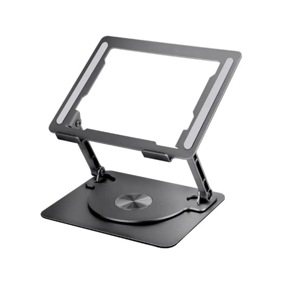 Suport ergonomic pentru laptop, tableta cu rotire 360, rabatabil, din aluminiu Suport ergonomic pentru laptop, tableta cu rotire 360, rabatabil, din aluminiu